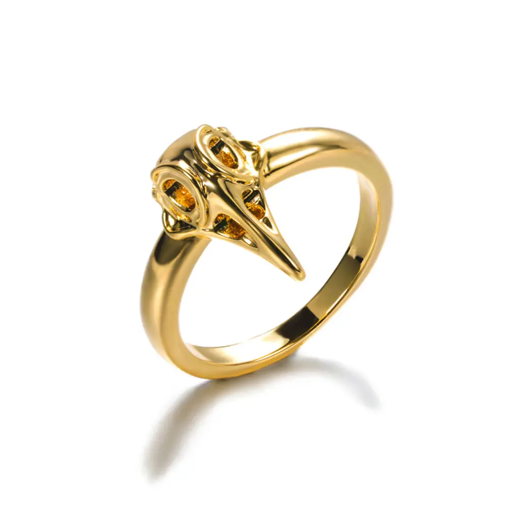 

GATTVICT Punk Gothic Crow Skull Rings For Men Personality Zircon Bird Alien Ring Women Stainless Party Jewelry Music Festival