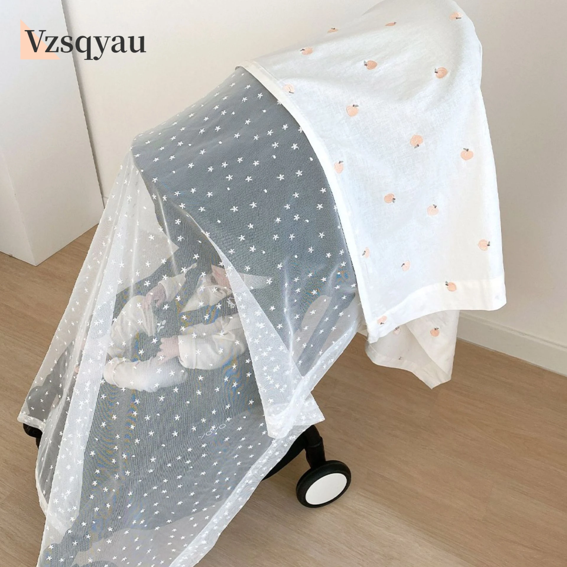 

130*100cm Infants Baby Stroller Mosquito Net Safe Mesh Buggy Crib Netting Cart Mosquito Net Pushchair Full Cover Netting 2023