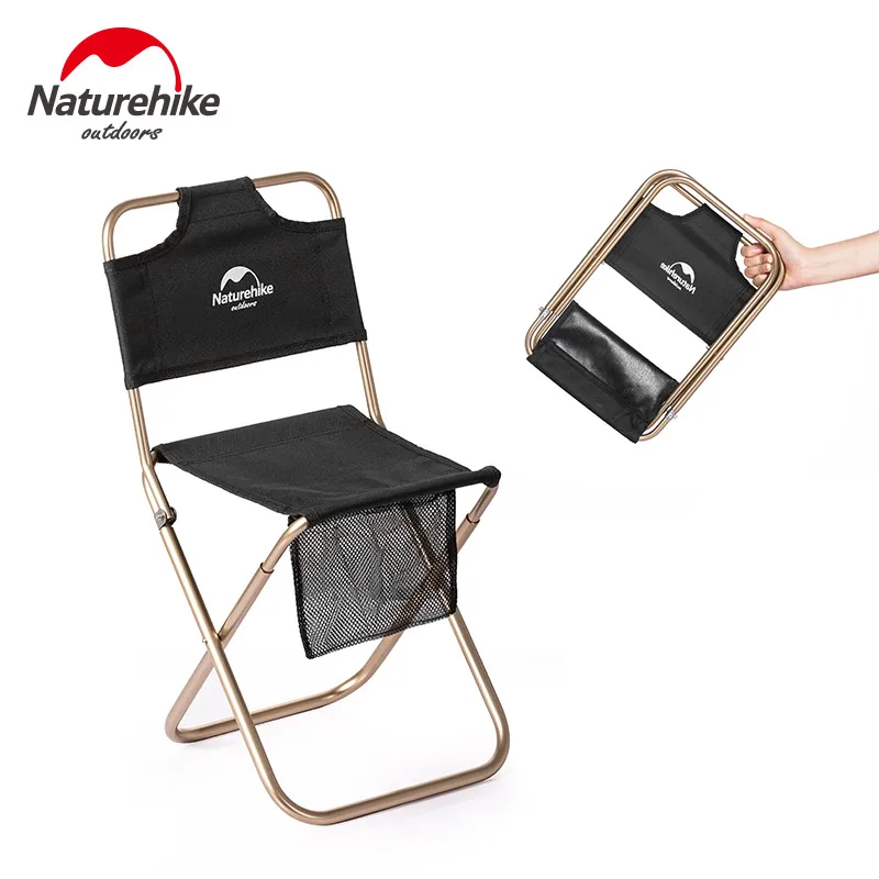 

Naturehike Outdoor Folding Stool Aluminum Alloy Oxford Collapsible Chair Durable Ultralight Sketch Fishing BBQ Camping 80KG