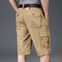 tooling cotton shorts mens cargo pants casual multi pocket thin five point shorts loose outdoor overalls pants men