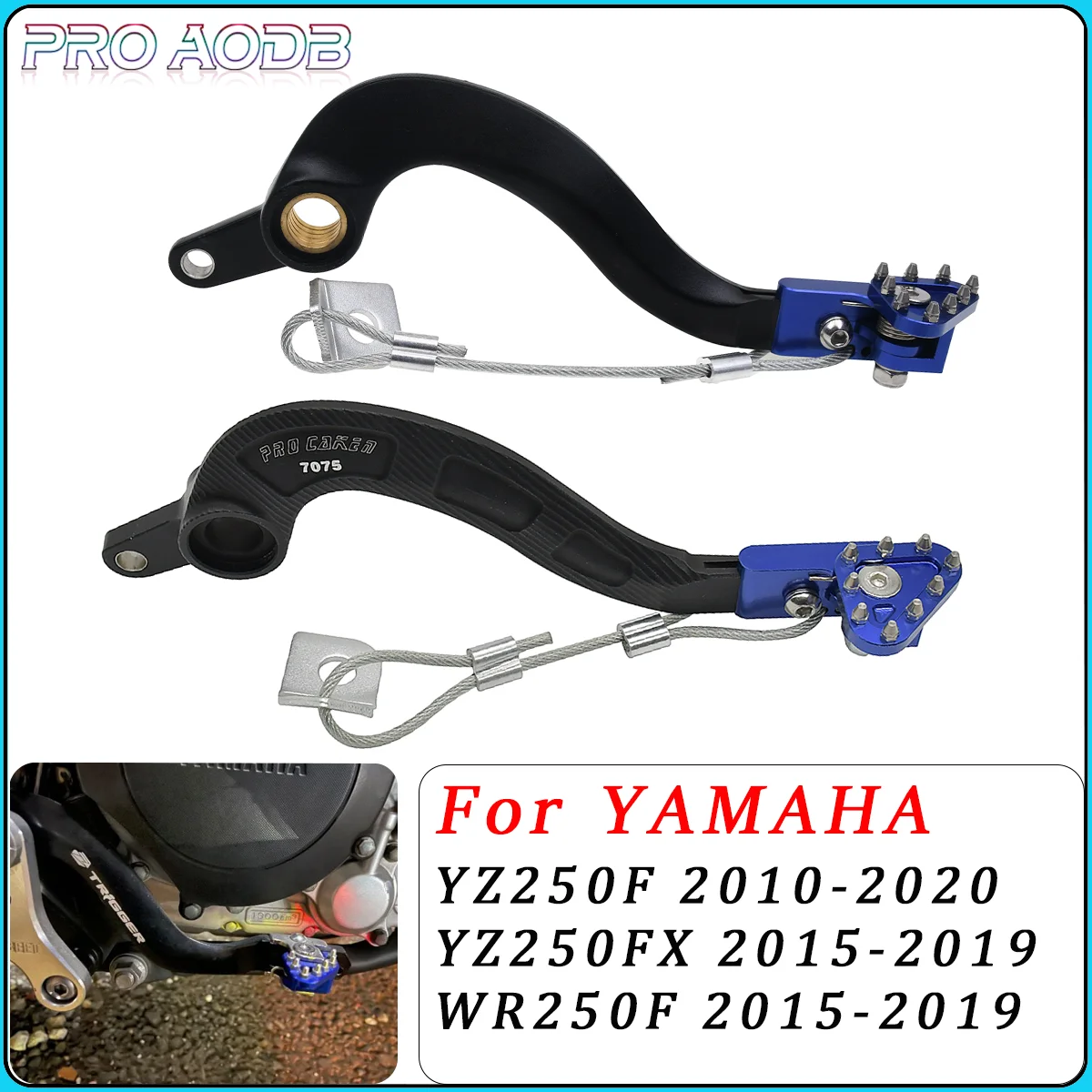 Рычаг заднего тормоза с ЧПУ для мотоцикла Yamaha YZ250F YZ250FX WR250F YZ 250F 250FX WR 250 F 2010-2020 Enduro