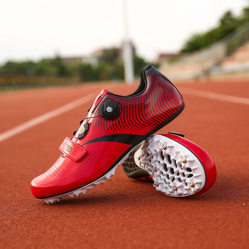 Running Sprint Shoes Track and Field Shoes Men Women Breathable Lightweight Professional Athletic Running Shoes Training Shoes