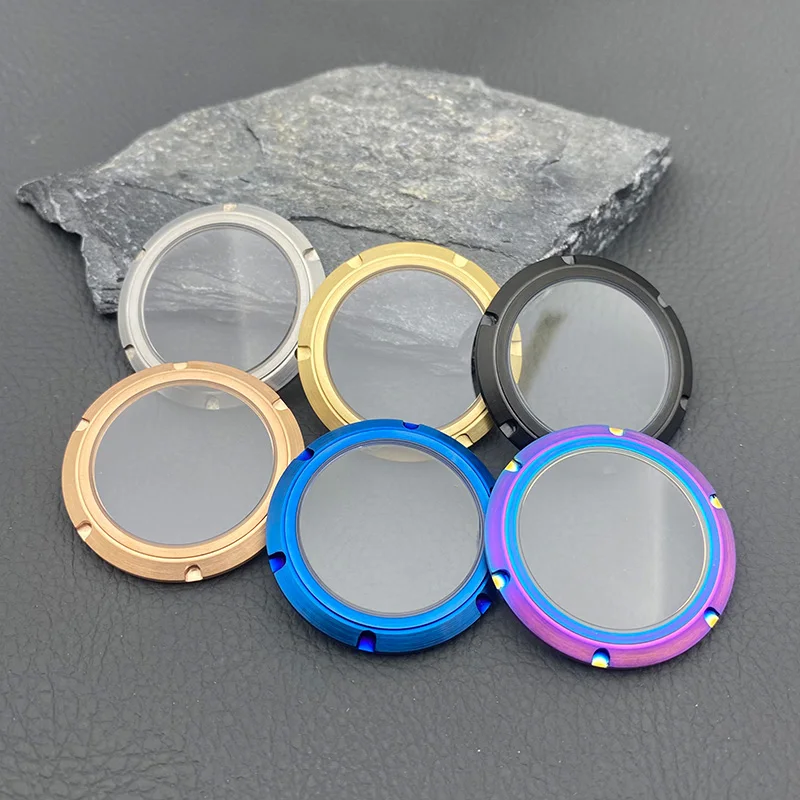 Фото Gun Grey NH35 Caseback Mod Прозрачное стекло Сапфировая задняя крышка Подходит для SKX007 Черепаха Тунец Самурай NH35 Механизм Корпуса часов на заказ №2