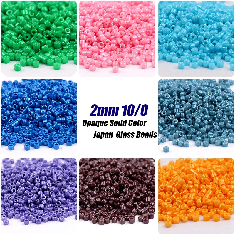 

360pcs 2mm Japanese Tubular Glass Beads 10/0 Uniform Opaque Loose Spacer Seed Beads for Jewelry Making DIY Sewing Accessories