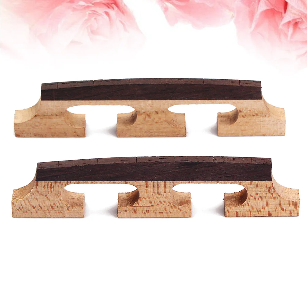 

2 PCS Banjo Mute Mandolin Bridge Banjo Burner Banjo Accessories Bridge Banjo Guitar Bridge Wood Banjo Bridge