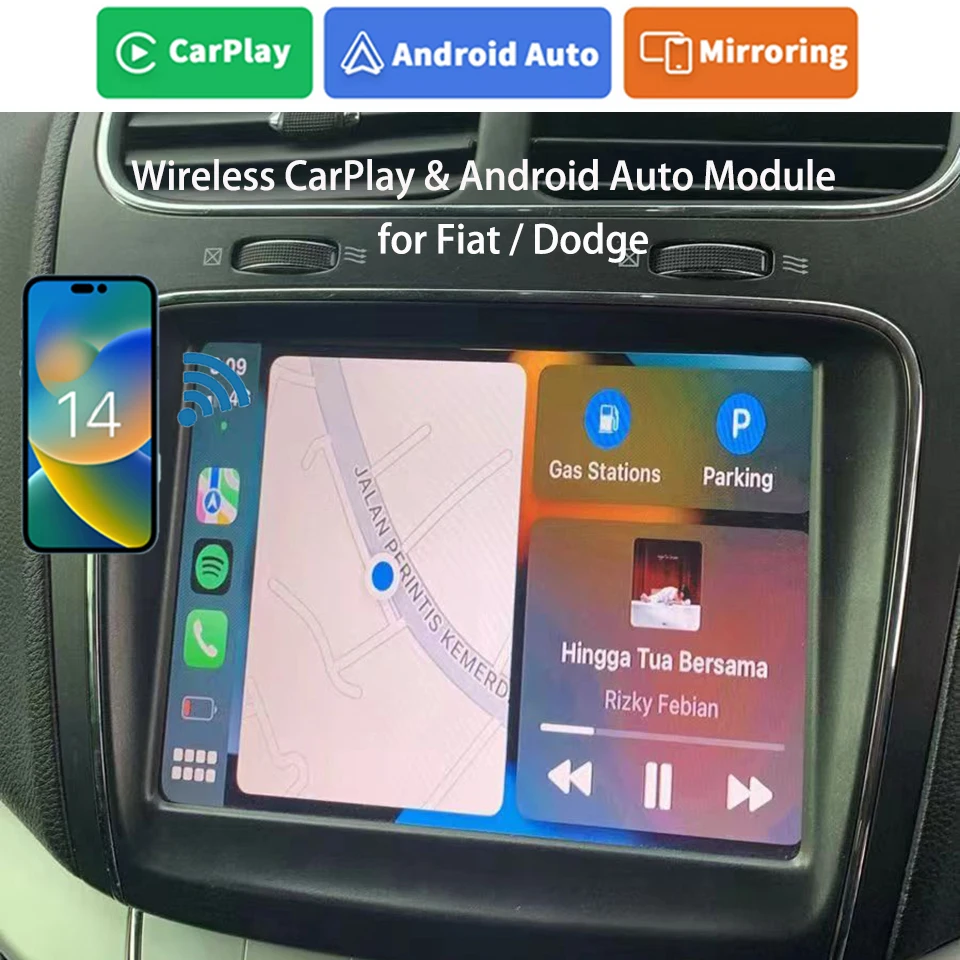 

2023 Android авто беспроводной Apple CarPlay для Fiat Freemont Dodge Journey 2011-2017 Оригинальный экран 8,4 U-connect Media