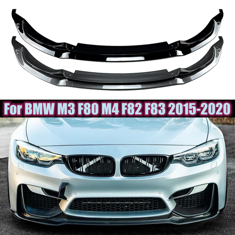 

Глянцевый черный 3 шт. разветвитель для переднего бампера автомобиля, спойлер, диффузор для BMW M3 F80 M4 F82 F83 2015-2020, стандартная модель