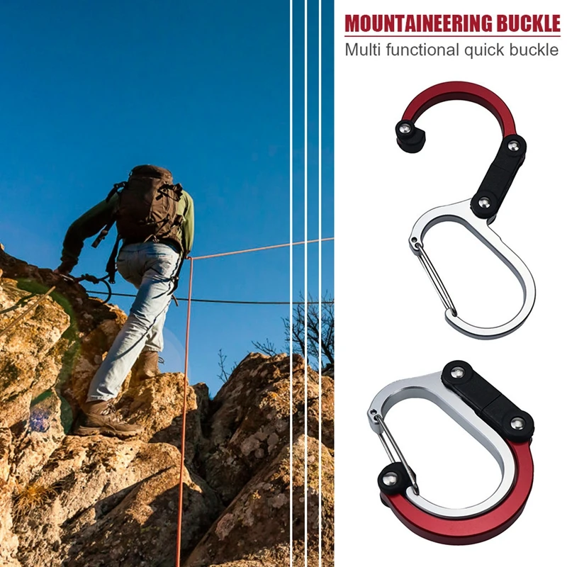

Multifunctional Hybrid Gear Clip Carabiner 360 Degree Rotating Hook Strong Buckle Camping Hiking Travel Backpack Outdoor Gadget