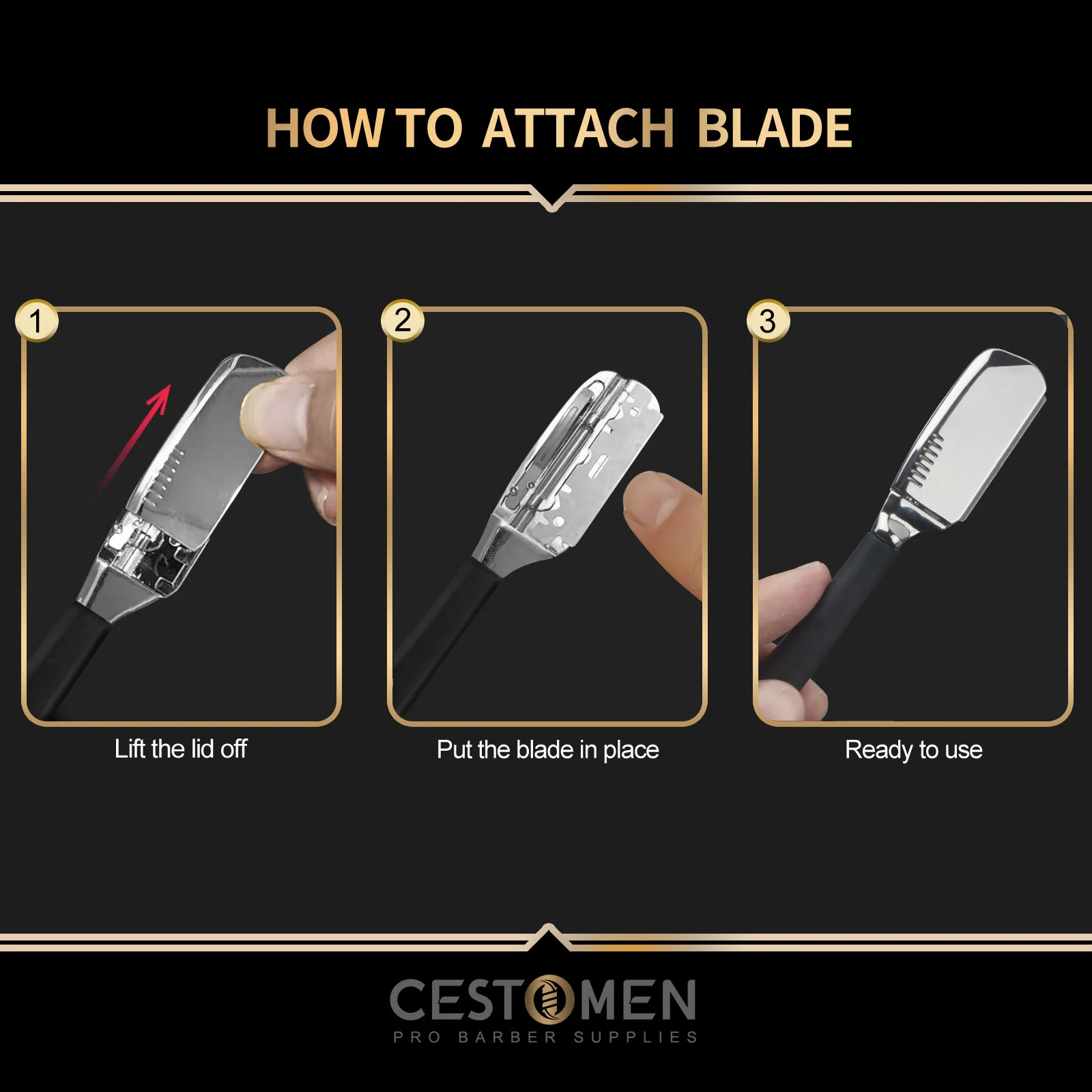 Прямая Бритва Baber Для Мужчин С Лезвием Из Нержавеющей Стали И Складной Ручкой