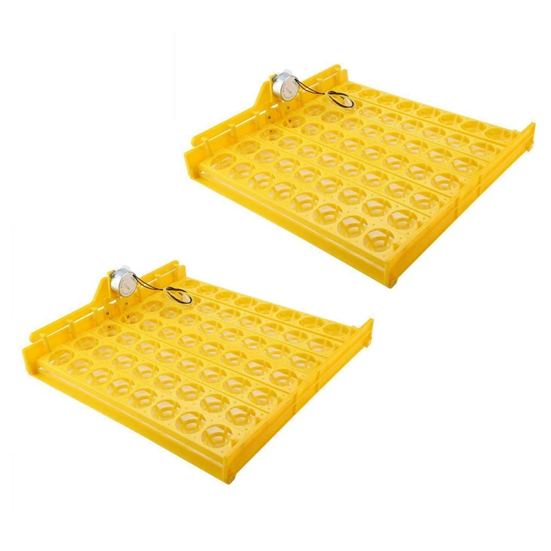 

2X 110V Automatic Egg Turner 56 Eggs Incubators Tray Quail Chicken Goose