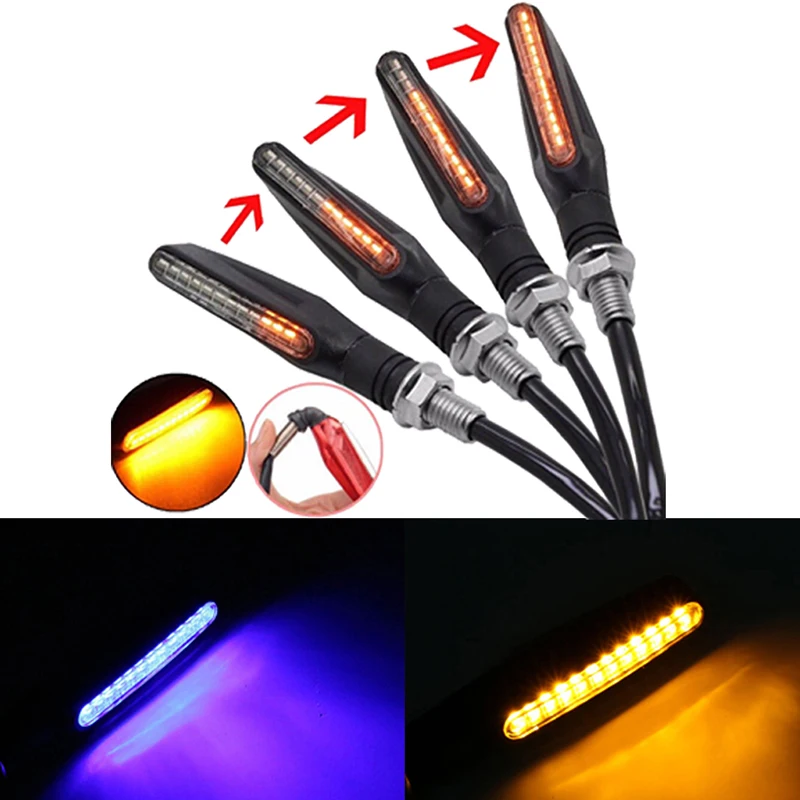 

1Pc universal flowing motorcycle motorbike LED turn signal indicator light