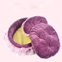 purple winter warm cat doghouse teddy bichon lace princess house four seasons general pet products dog bed sofa cama pet beds