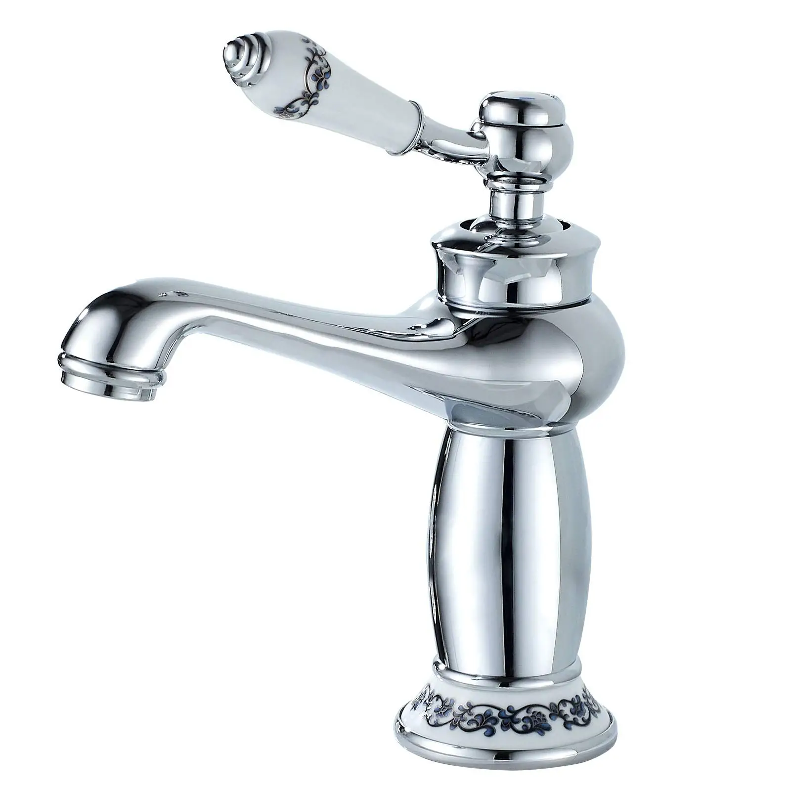 

Kisimixer Bathroom Basin Sink Faucet Single Handle Antique Brass Lavatory Faucet Hot Cold Water Swivel Spout Basin Mixer Tap