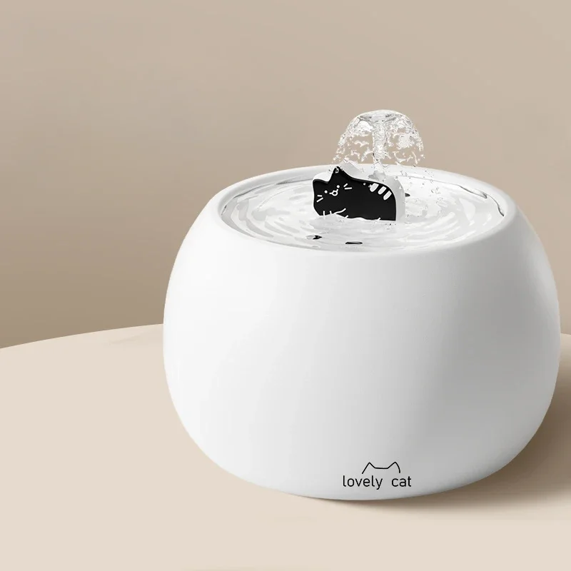 Простой Круглый мультяшный котенок керамический домашний питьевой бесшумный