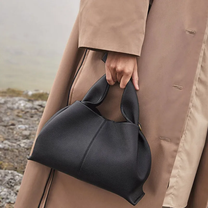Women's Solid Color Dumpling-Shaped Bag One Shoulder fahsion Crossbody lady Tote Handbags