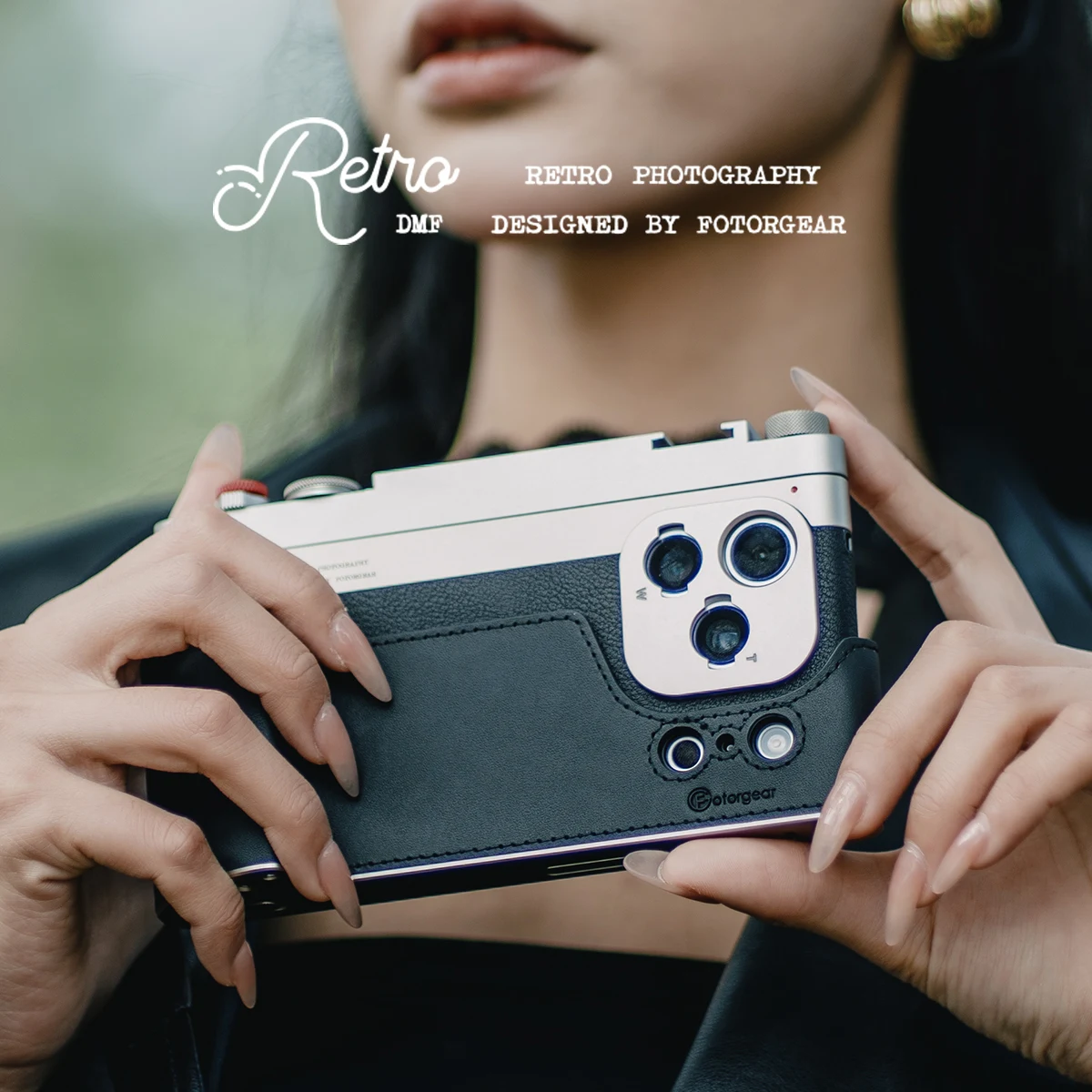 Фото Чехол для телефона Fotorgear в ретро-стиле, комплект для ретро-фотосъемки с адаптером-фильтром Cold Shoe T-mount 67 мм, для iPhone 15 16 17 Pro Max №3