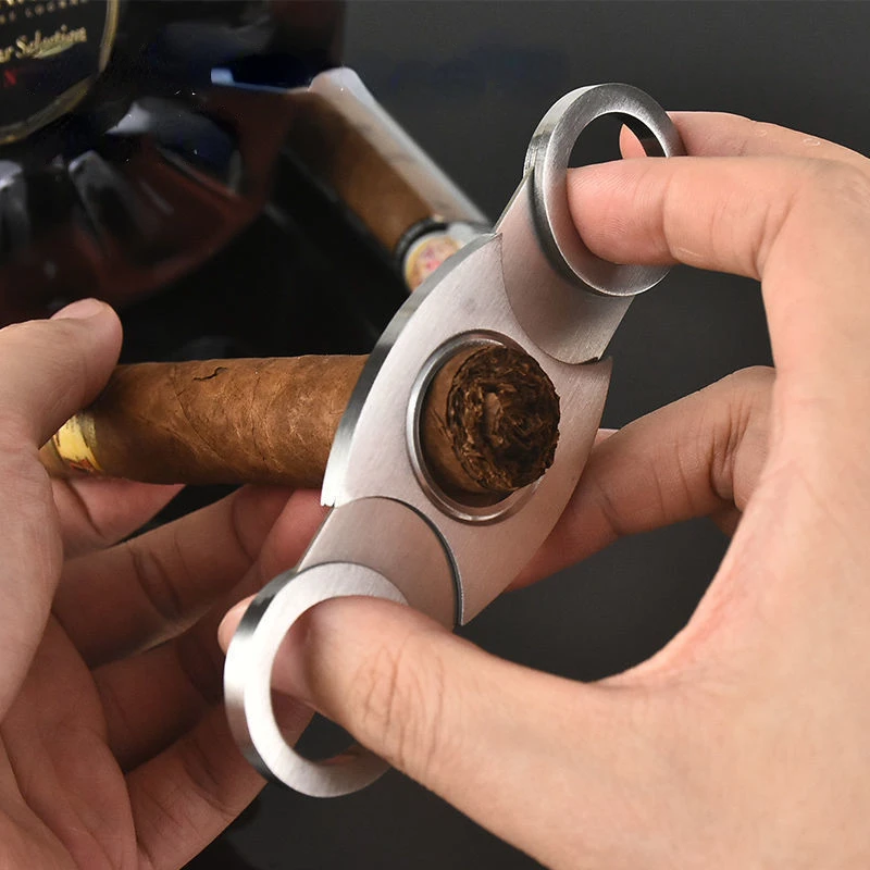 

Cigar Cutter New Stainless Steel Metal Classic Cutter Guillotine Cigar Scissors Gift for Lighter Torch Lighters Cool Gadgets