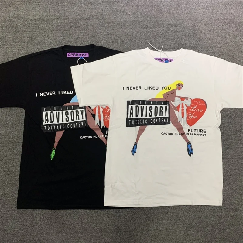 KANYE CPFM. Футболка XYZ с забавным принтом граффити для мужчин и женщин свободная