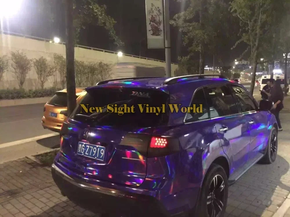 Голографическая виниловая пленка радужная без пузырьков размер: 1 50*20 м