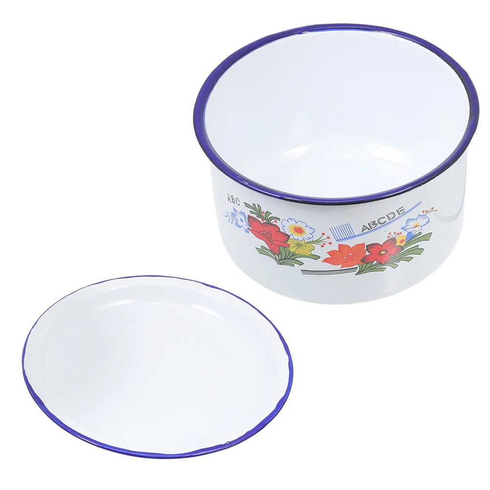 

1 Set Bowl Retro Enameled Bowl Household Vintage Bowl Antique Kitchen Bowl for Home Kitchen Restaurant