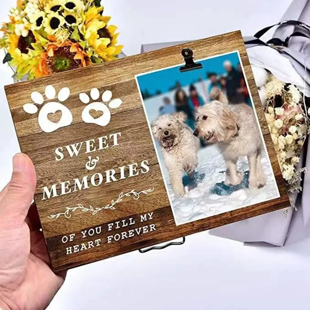 

New Pet Loss Wood Gift Dog Photo Frame Pet Memorial Photo Frame Pet Memorial Dog Souvenir Photo Frame