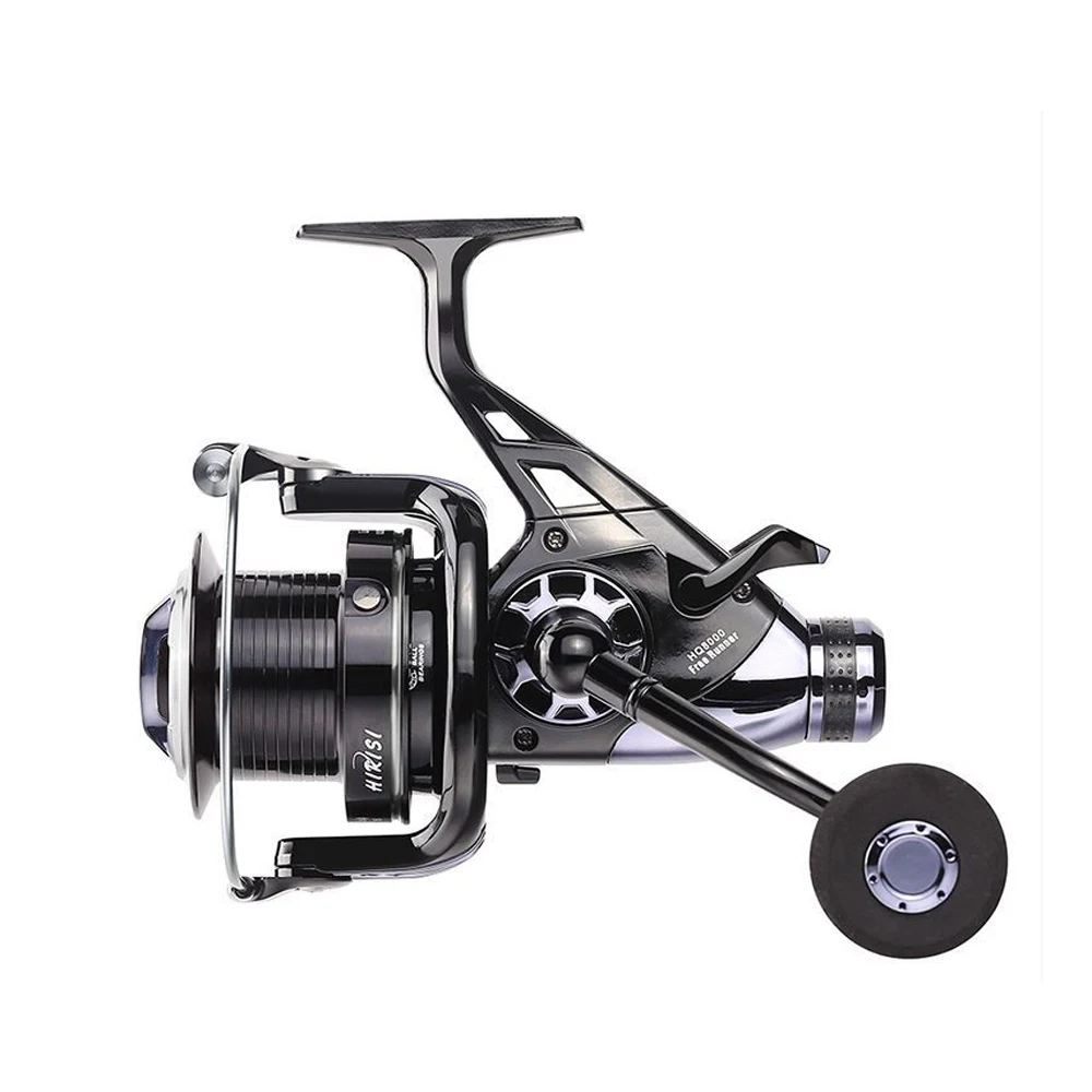 

Extra Free Spool Spinning Spinning Fishing Reel HQ8000 8000 Series Gear Ratio Double Brake Feeder Metal Bait Runner
