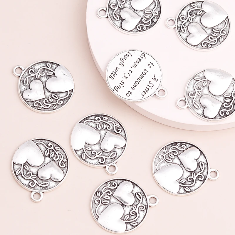 8 шт. Смешанные продажи сплав золотого и серебряного цвета подвески в виде сердца