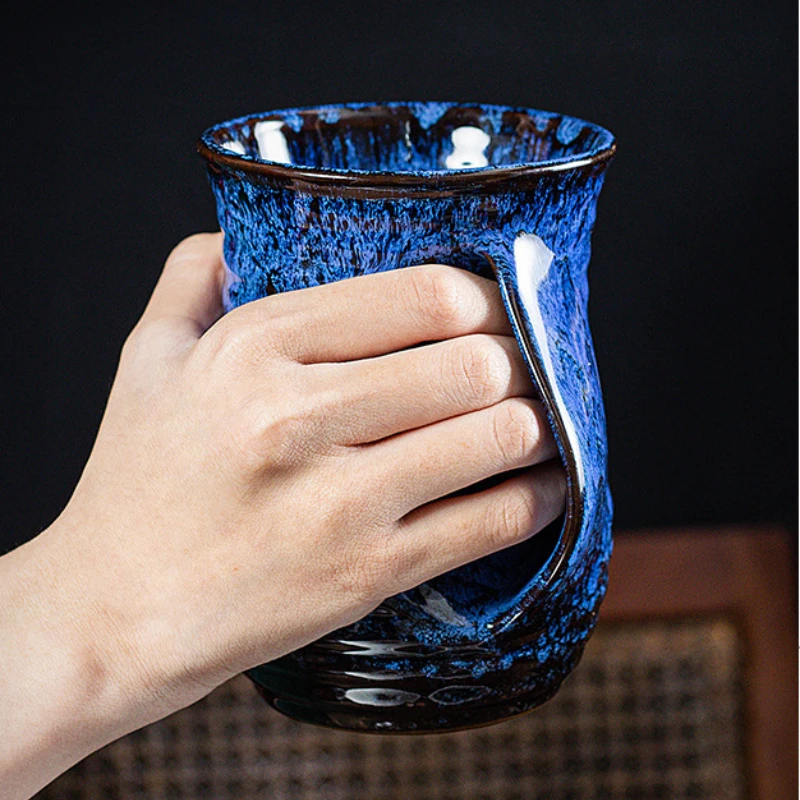 Керамическая чашка-печи кофейная чашка креативная чашка-грелка для рук большая