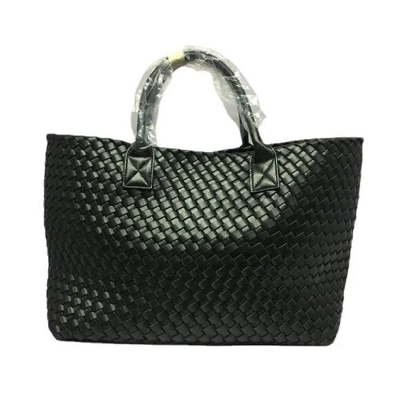 

2022 Brand Design Woven Handbags For Women Bales Fashion Tide Weave Hand Shoulder Lady Large-capacity Purse +Shopping Basket Bag