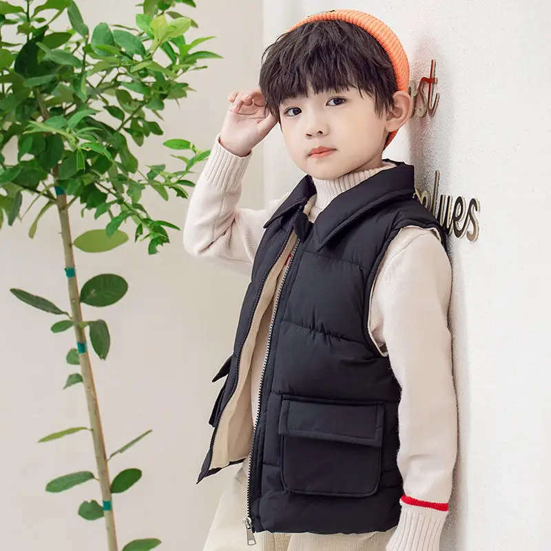 

Детский жилет, куртка для девочек, верхняя одежда, зимняя плотная куртка для мальчиков, новогодние костюмы, теплые пальто, детский жилет с ка...