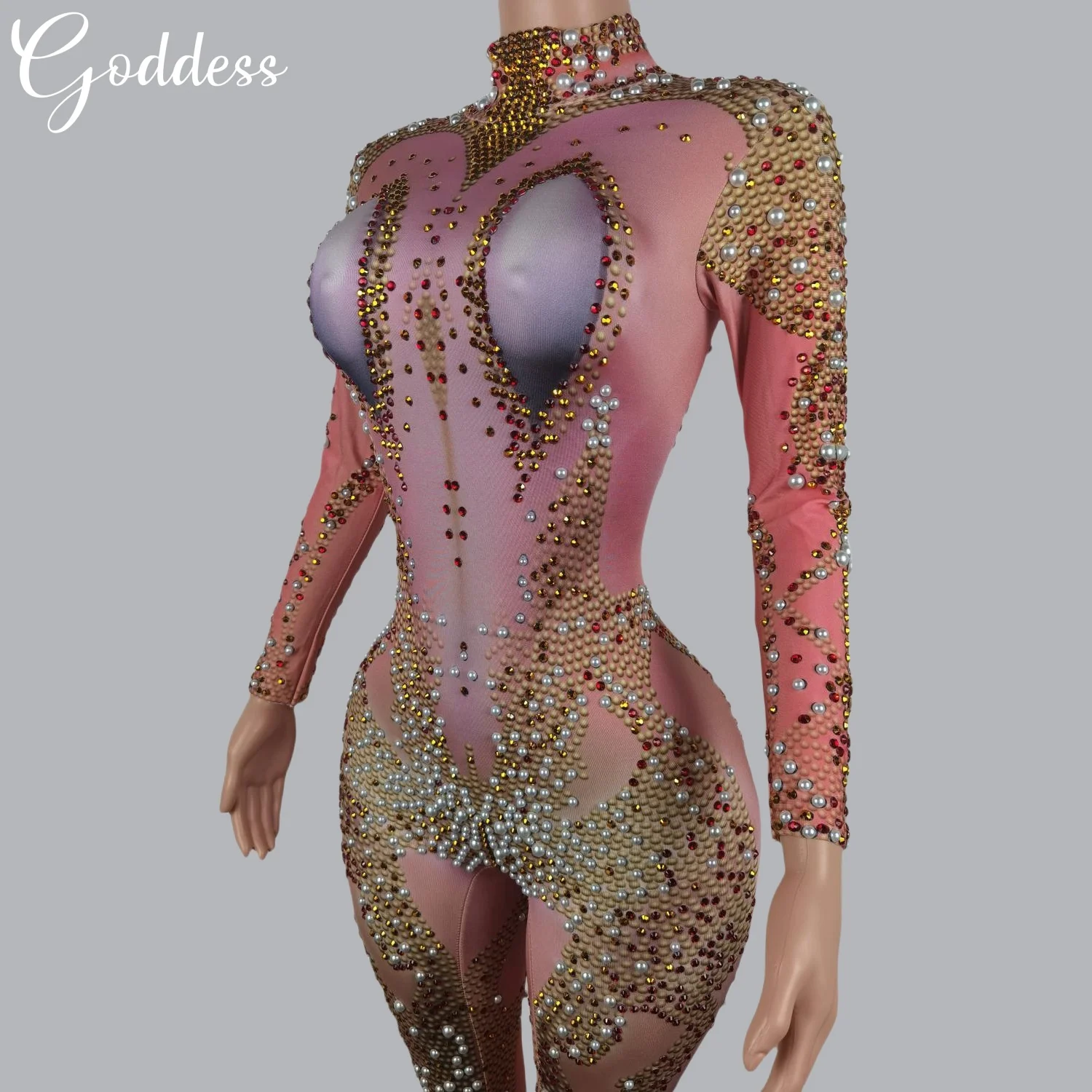Элегантный роскошный женский сексуальный танцевальный боди с блестящими