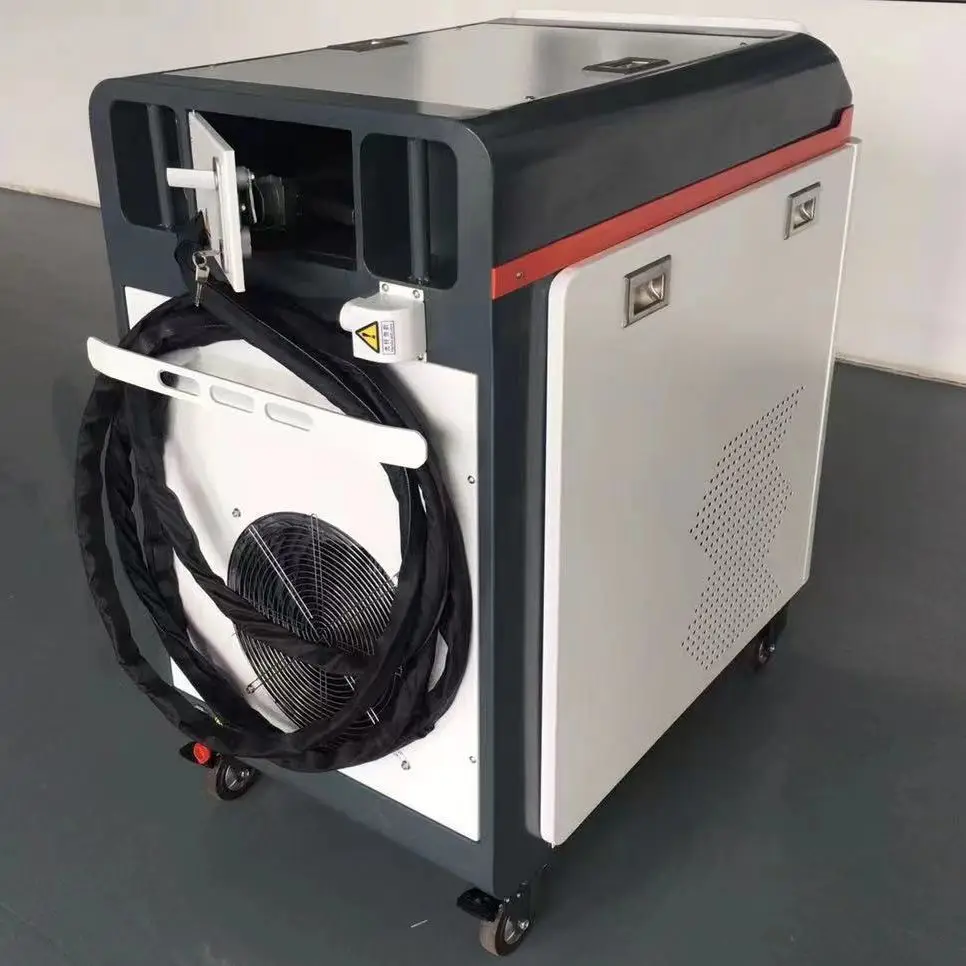 Двухосевой аппарат для водяного охлаждения, 500 Вт, импульсный лазерный очиститель, ручное волокно Mopa для удаления краски и ржавчины