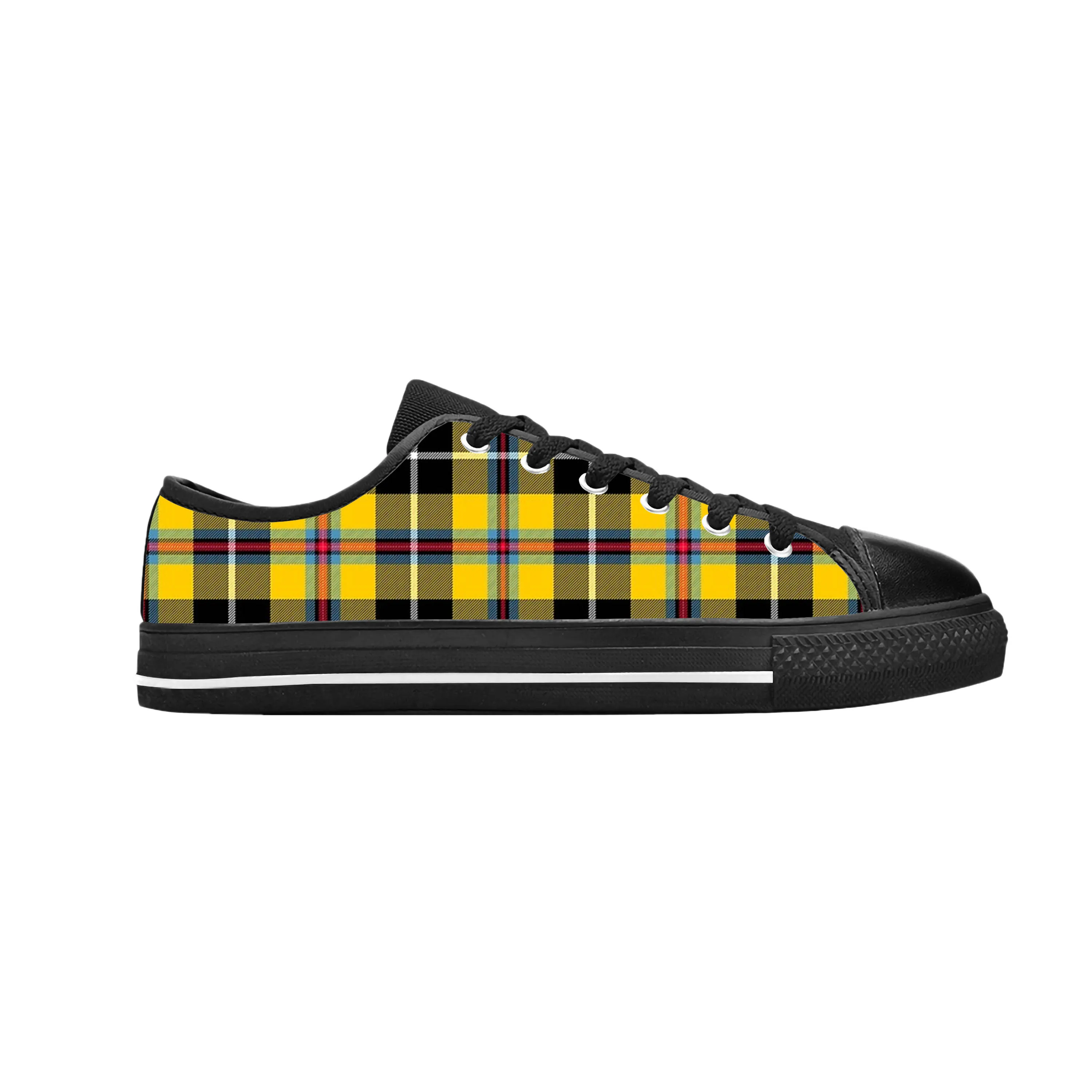 

Cornish Scottish Stewart Clan Tartan Plaid Ancient Casual Cloth Shoes Low Top Comfortable Breathable 3D Print Men Women Sneakers