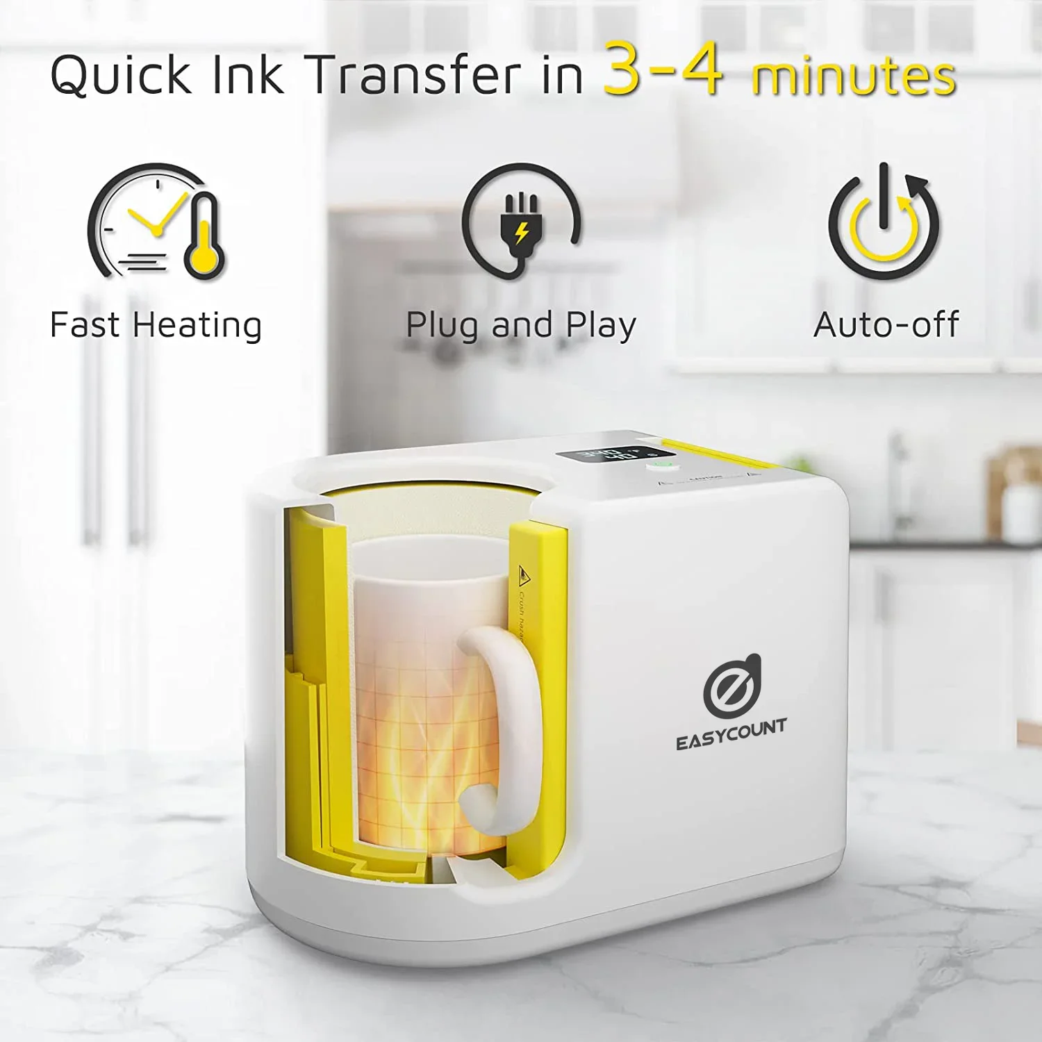 EASYCOUNT пресс для кружек 11 унций термопресс сублимационный печатной машины