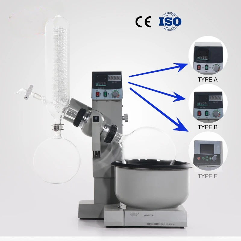 Лабораторный зеркальный роторный испаритель для химической дистилляции 5 л