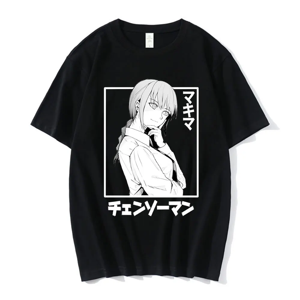 

Anime Chainsaw Man Makima T Shirt Men's Manga Graphic T-shirt Tops Hip Hop Vintage Oversized T-shirts Unisex Streetwear Clothes