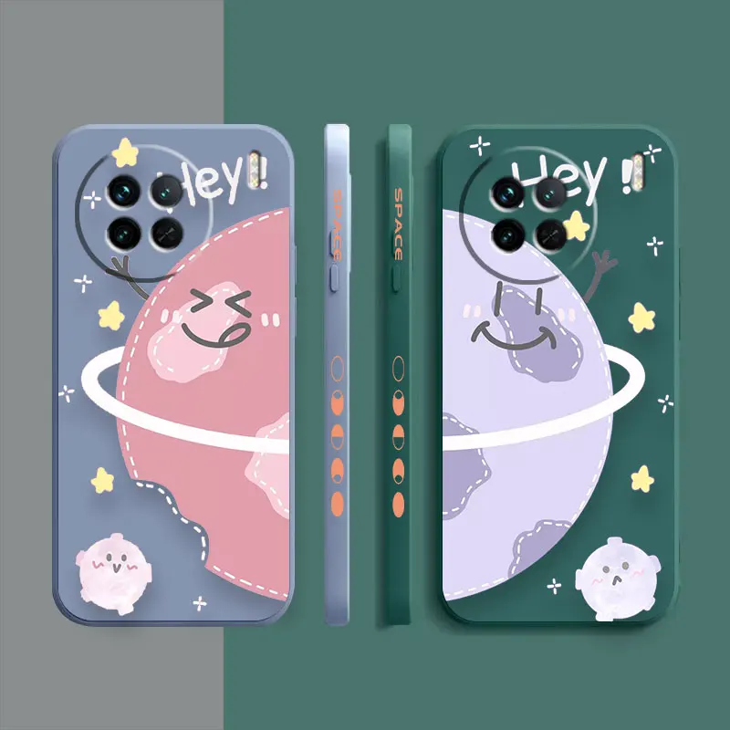 Case For VIVO X21I X21S X23 X27 X30 X50 X60 X70 X80 5G PRO PLUS Colour Case Cover Funda Cqoue Shell Capa Hey Cartoon Earth Star