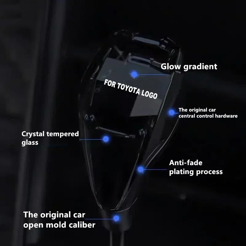 Хрустальная шестерня красочная меняющая цвет ручка переключения передач для Toyota