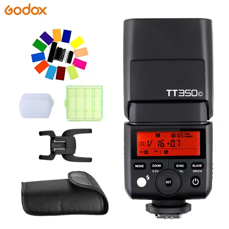 

Godox – Flash TT350C TT350N TT350S TT350F TT350O 2.4G HSS TTL sans fil, Flash Speedlite pour Canon Nikon Sony Fuji Olympus