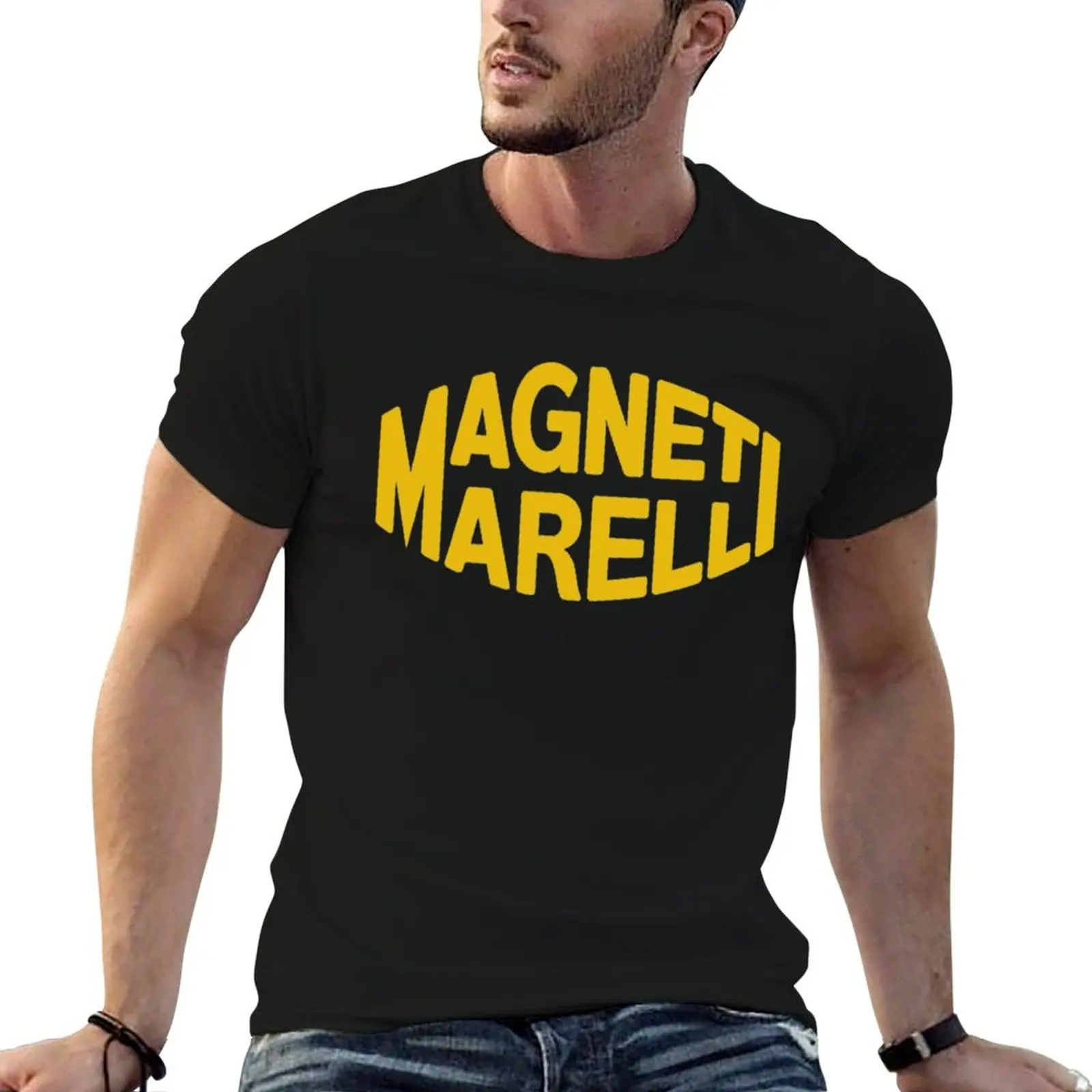 Фото Футболка Magneti Marelli, повседневная праздничная футболка с короткими рукавами №1
