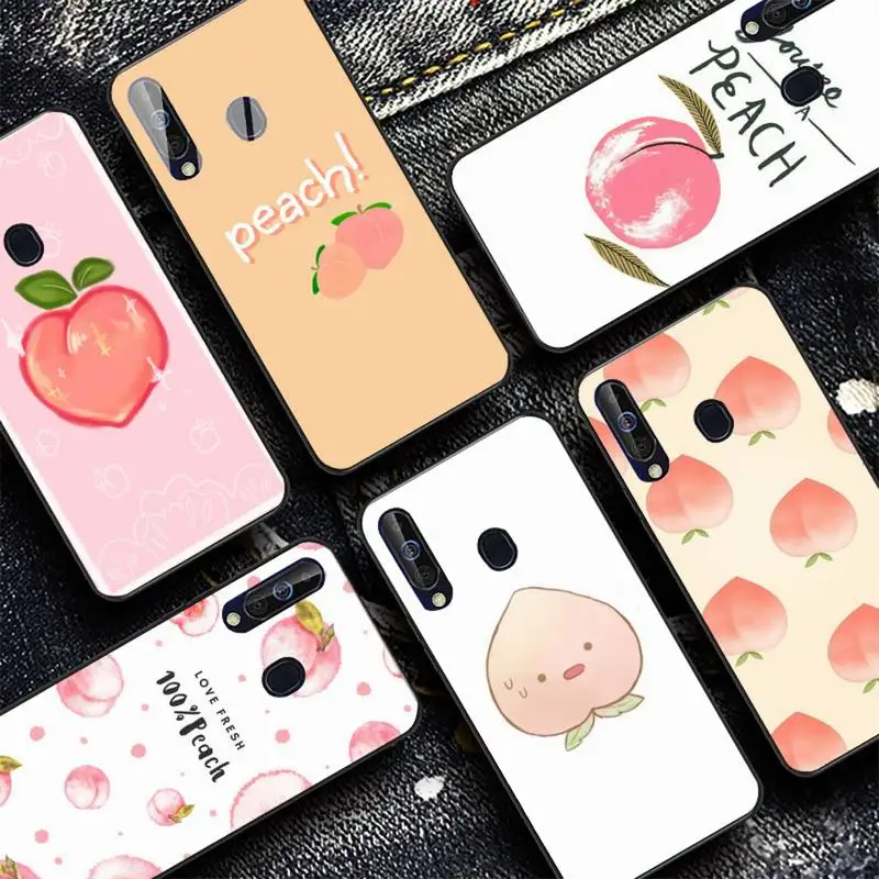 

Pink Peach Phone Case for Samsung A51 01 50 71 21S 70 31 40 30 10 20 S E 11 91 A7 A8 2018