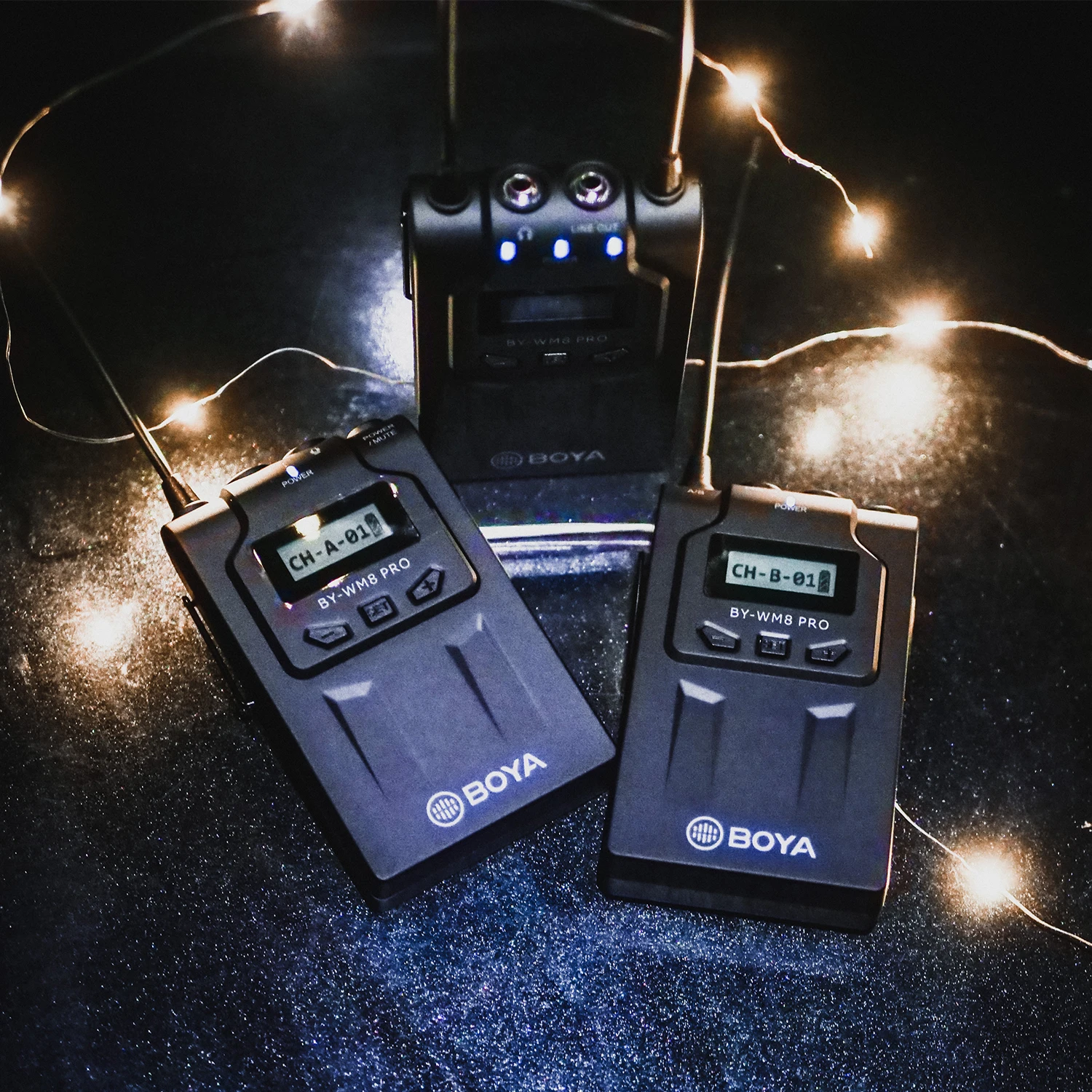 BOYA BY-WM8 Pro K1 UHF Двухканальный беспроводной микрофон для телефона iPhone Canon Nikon DSLR