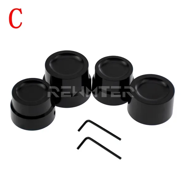 

Черные крышки гаек передней и задней оси с ЧПУ, комплект крышек для Harley Sportster XL 883 1200 Dyna Fat Bob Street Bob Softail Touring FLHR FLHX