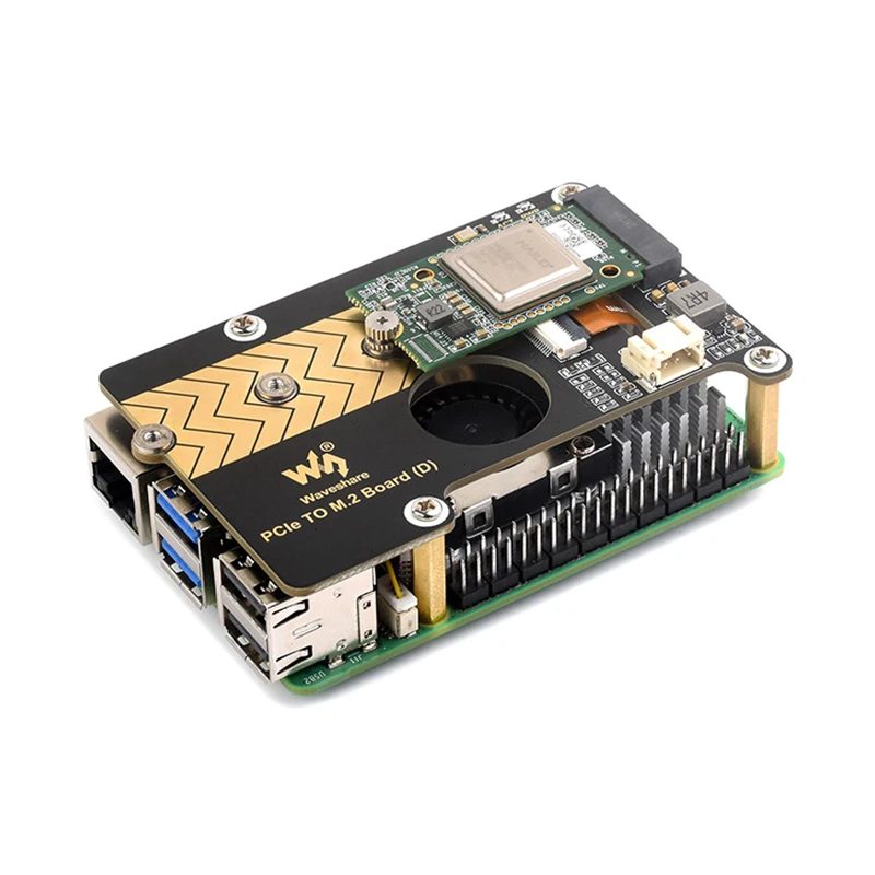 Фото Плата адаптера Raspberry Pi 5 PCIe-M.2 (D) NVMe M.2 SSD 2280 / 2260 / 2242/2230, размер Gen2 Gen3, поддержка RPi 5 №5