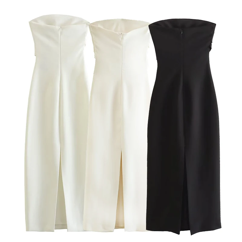 Женское модное однотонное платье с разрезом Koekop винтажные женские шикарные