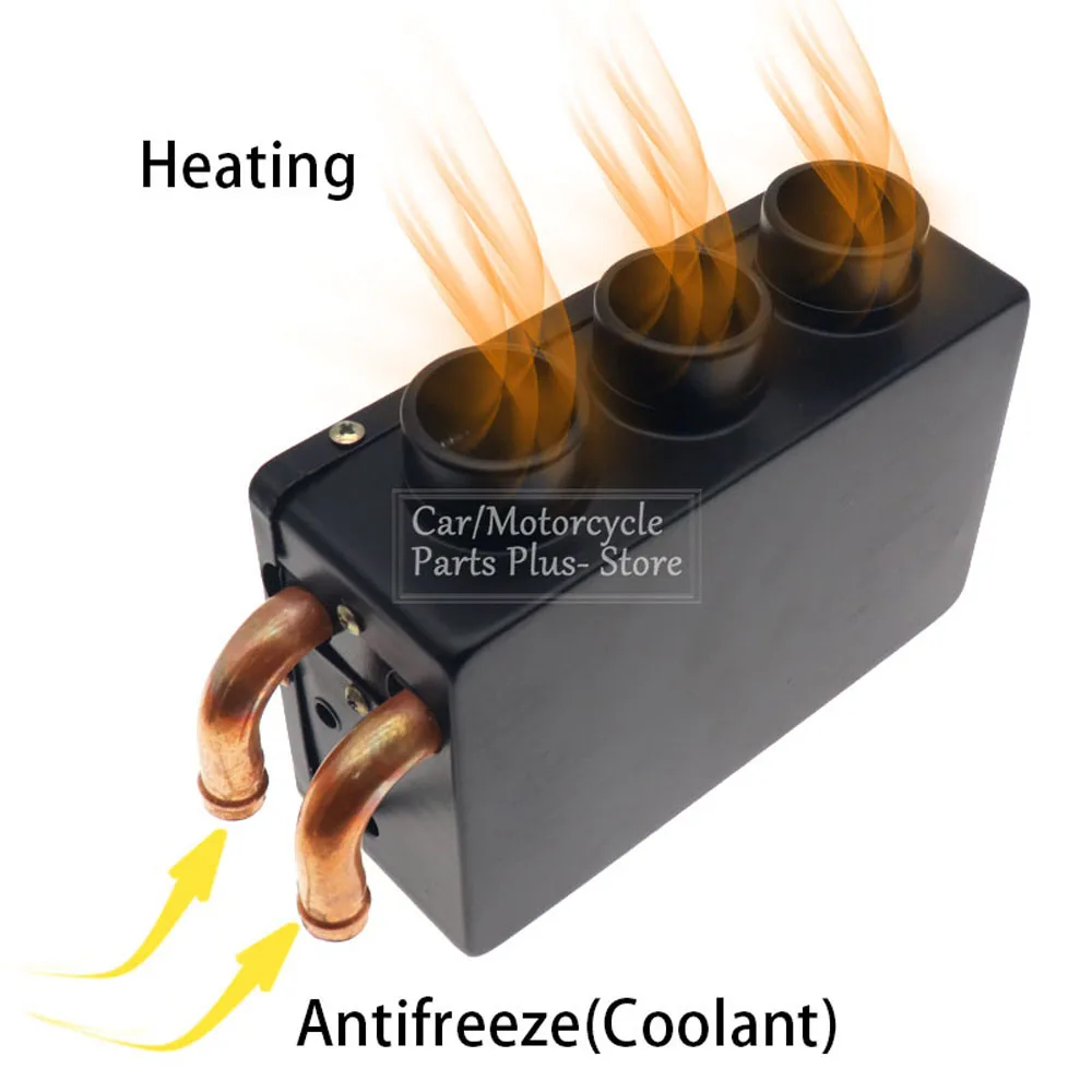 Портативный автомобильный обогреватель 12 В/24 В 50 Вт с 3 отверстиями