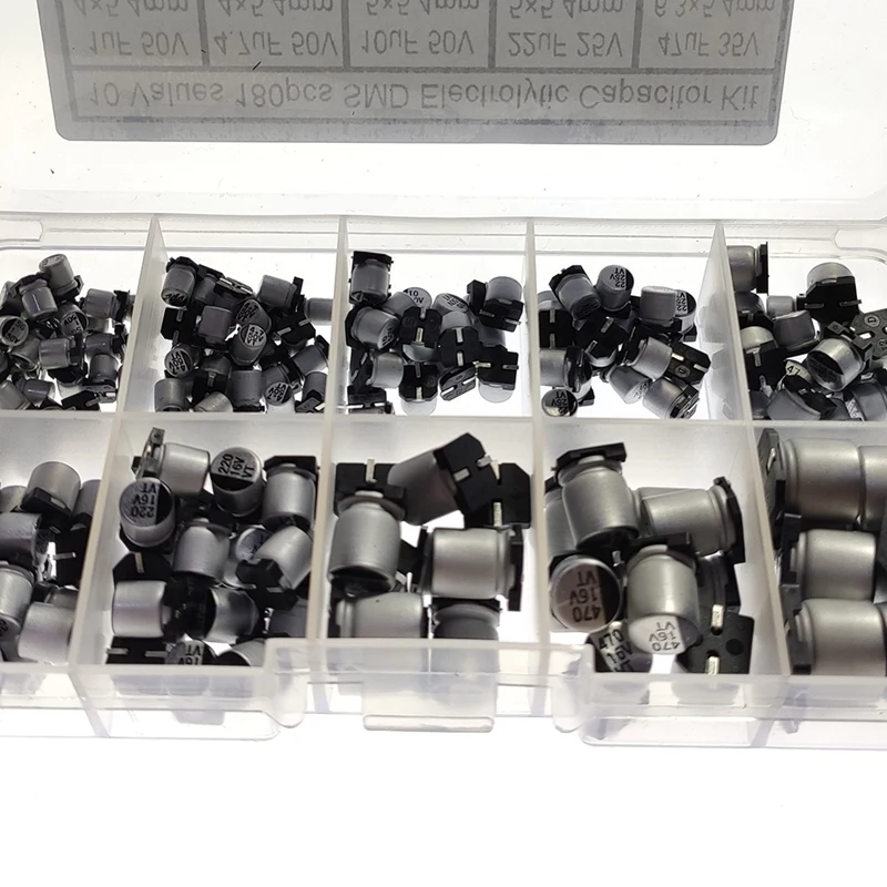 180 шт. 1 мкФ 50 В 4X5 4 мм-1000 16 электролитические конденсаторы SMD в ассортименте