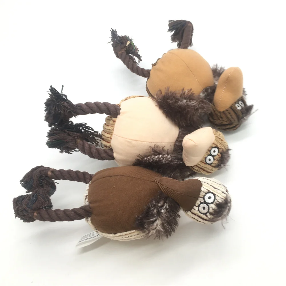 

Cleaning Teeth Squeaky Interactive Cartoon Animal Bird Shaped Cotton Rope Dog Toy Pet Training Products Pets Chew Molar Toys