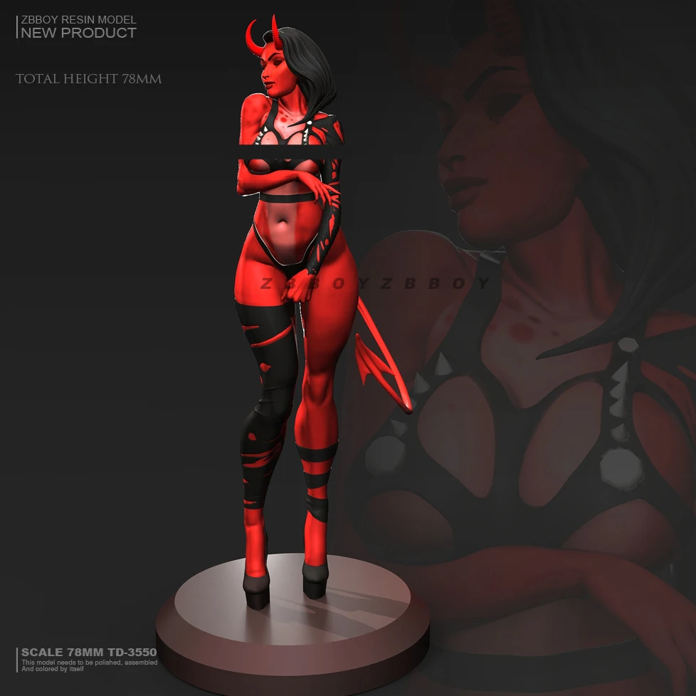 78mm Resin model kits figure beauty colorless and self-assembled TD-3550
