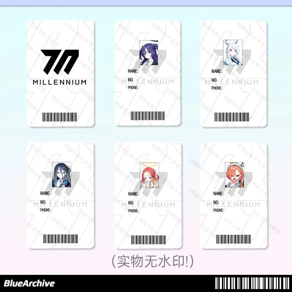 Аниме Синий Архив Tenndou U Hayase Yūka Косплей Студенческая карта Коллекционные
